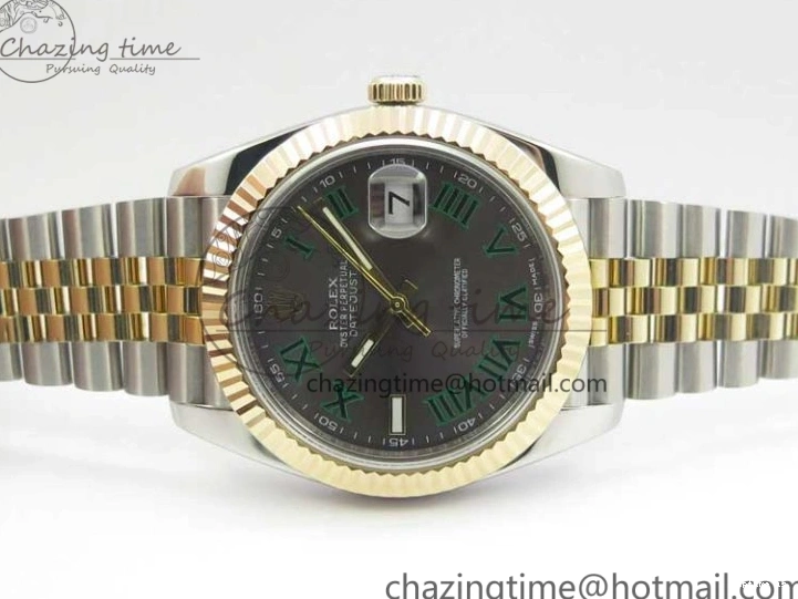 1219 DateJust 41 126333 SS YG Wrapped WWF Best Edition Gray Roman Makers Dial on SS YG Wrapped Jubilee Bracelet A Sporty 3127